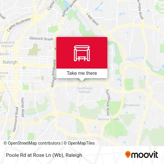 Poole Rd at Rose Ln (Wb) map