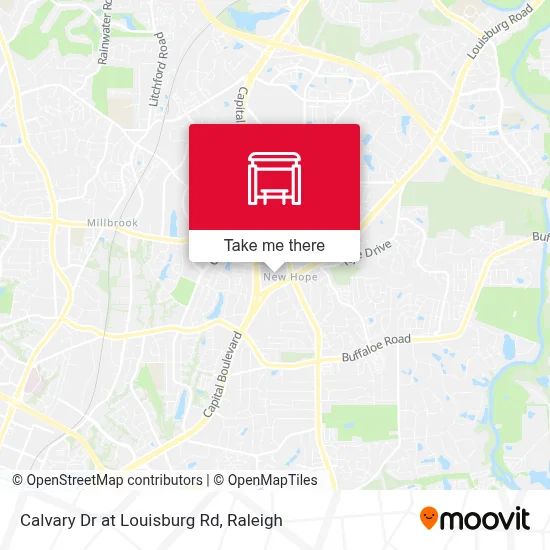 Calvary Dr at Louisburg Rd map
