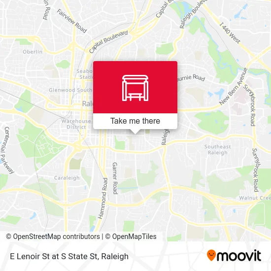 E Lenoir St at S State St map