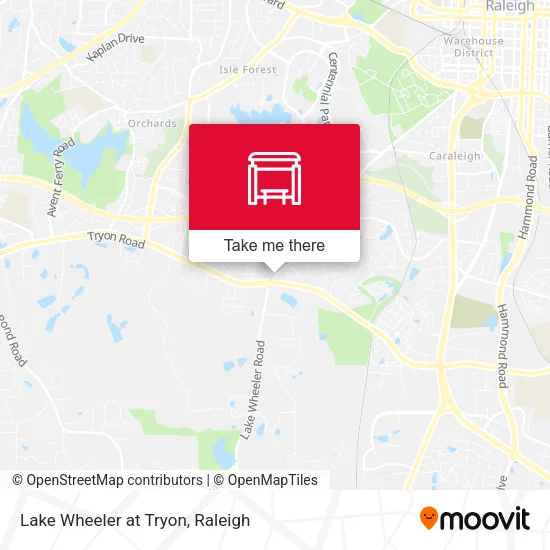 Lake Wheeler at Tryon map