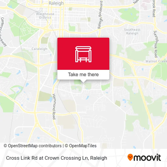Cross Link Rd at Crown Crossing Ln map
