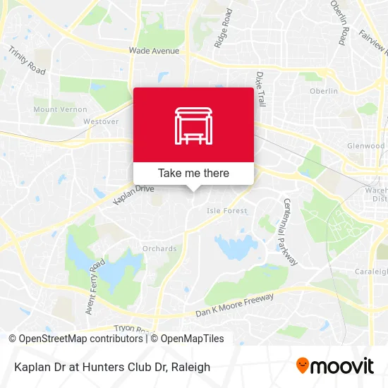 Kaplan Dr at Hunters Club Dr map