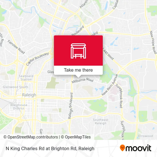 N King Charles Rd at Brighton Rd map