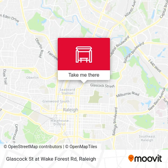 Mapa de Glascock St at Wake Forest Rd