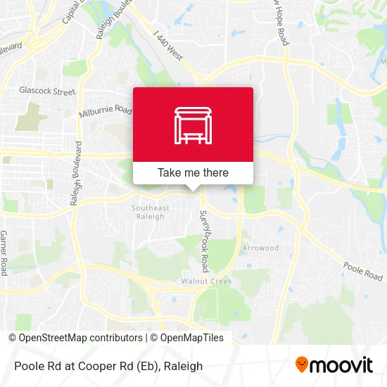 Poole Rd at Cooper Rd (Eb) map