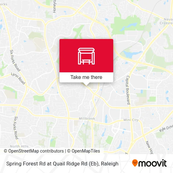 Spring Forest Rd at Quail Ridge Rd (Eb) map
