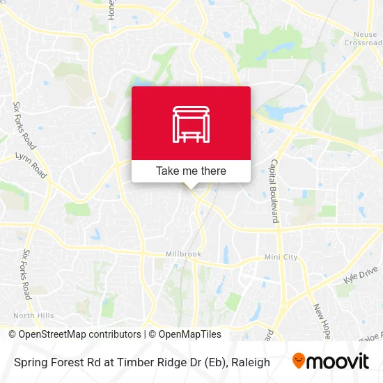 Spring Forest Rd at Timber Ridge Dr (Eb) map