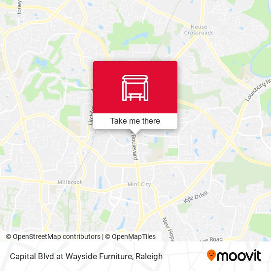 Capital Blvd at Wayside Furniture map