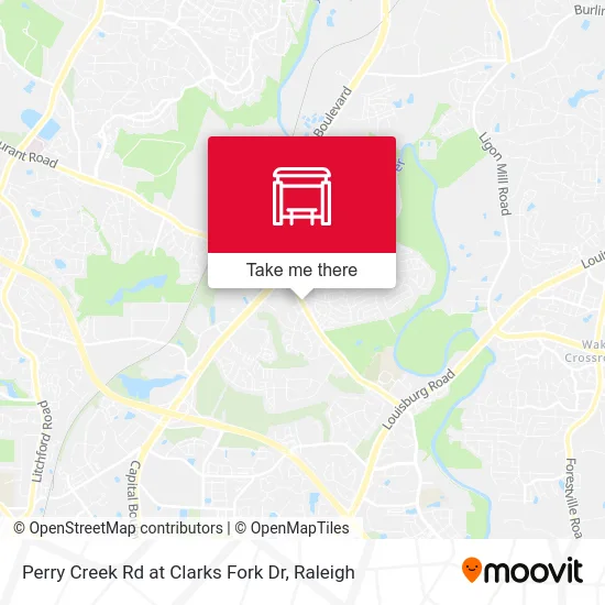 Perry Creek Rd at Clarks Fork Dr map