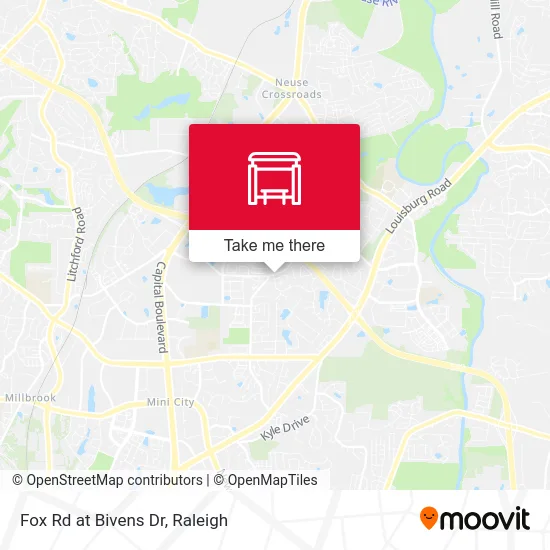Fox Rd at Bivens Dr map