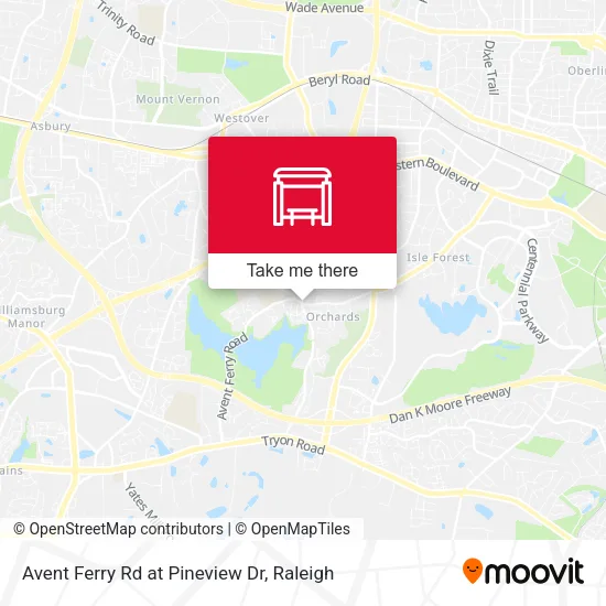 Mapa de Avent Ferry Rd at Pineview Dr