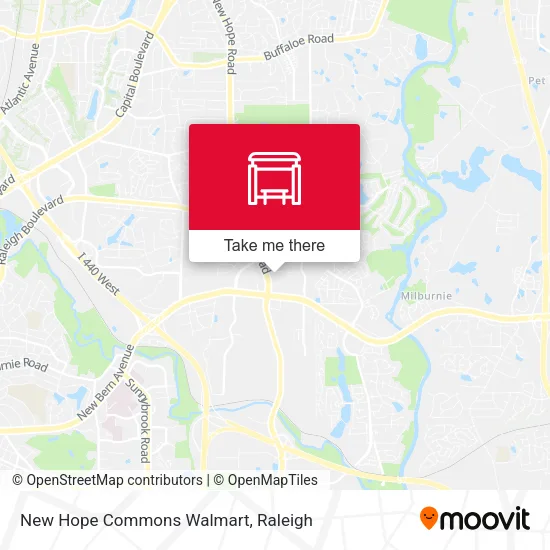 New Hope Commons Walmart map