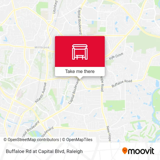 Buffaloe Rd at Capital Blvd map