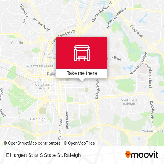 E Hargett St at S State St map