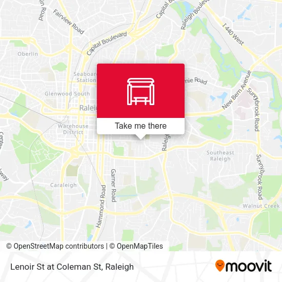 Lenoir St at Coleman St map