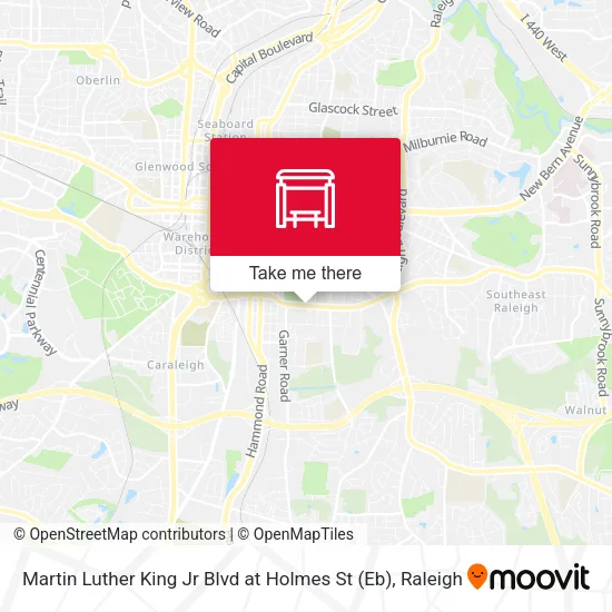 Martin Luther King Jr Blvd at Holmes St (Eb) map