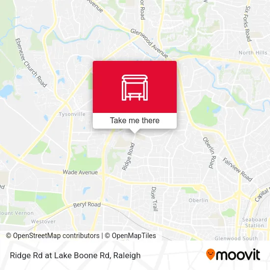 Ridge Rd at Lake Boone Rd map
