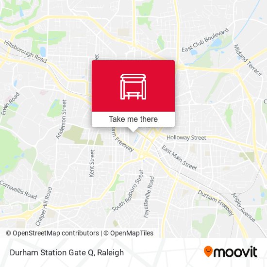 Mapa de Durham Station Gate Q