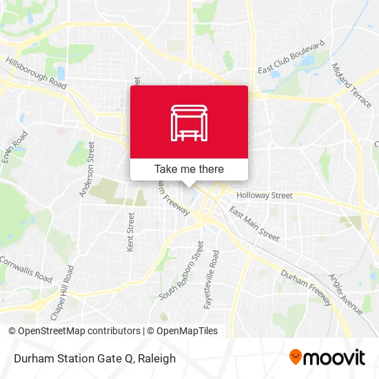 Mapa de Durham Station Gate Q