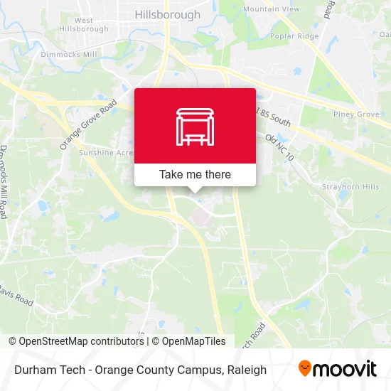 Durham Tech - Orange County Campus map