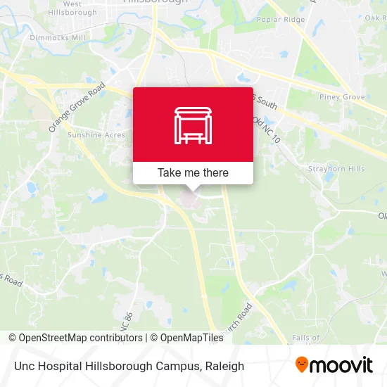 Unc Hospital Hillsborough Campus map