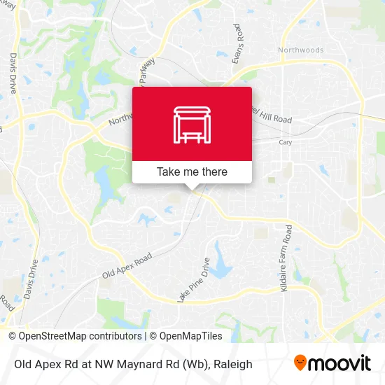 Old Apex Rd at NW Maynard Rd (Wb) map