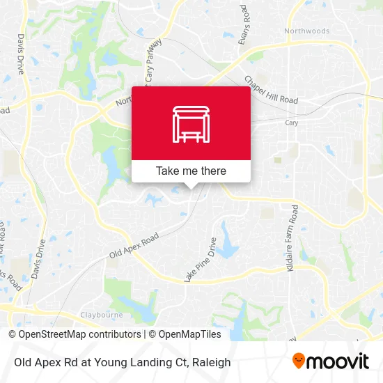 Old Apex Rd at Young Landing Ct map