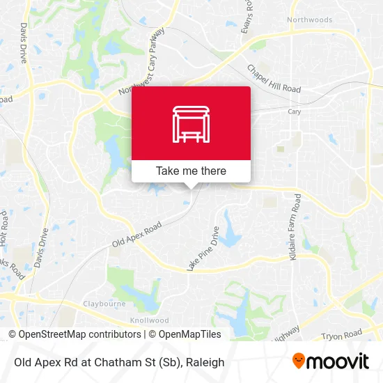 Mapa de Old Apex Rd at Chatham St (Sb)