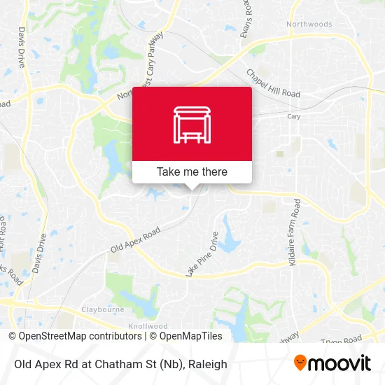 Mapa de Old Apex Rd at Chatham St (Nb)