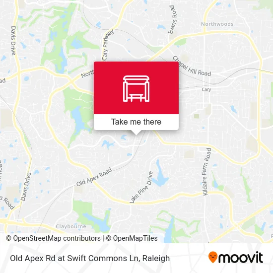 Mapa de Old Apex Rd at Swift Commons Ln
