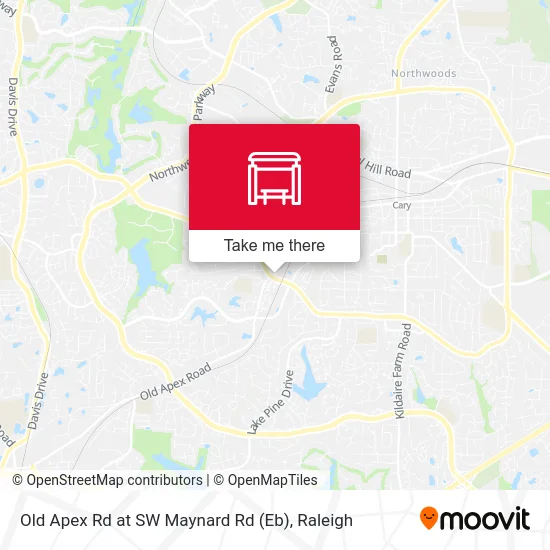 Old Apex Rd at SW Maynard Rd (Eb) map