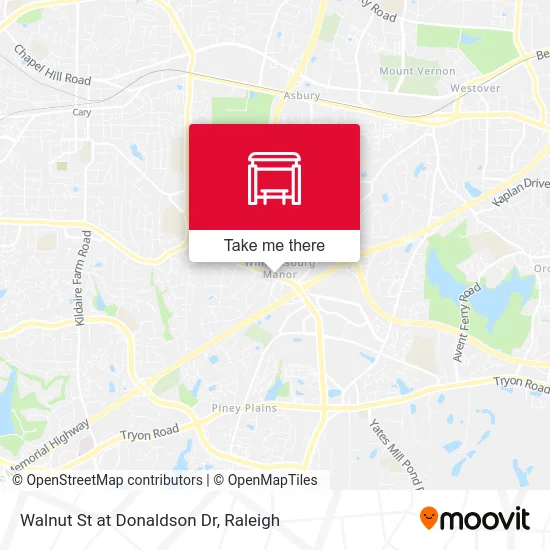 Walnut St at Donaldson Dr map