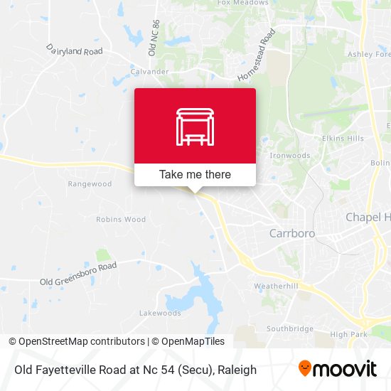 Old Fayetteville Road at Nc 54 (Secu) map