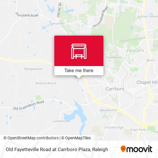 Old Fayetteville Road at Carrboro Plaza map