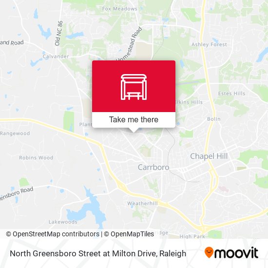 North Greensboro Street at Milton Drive map