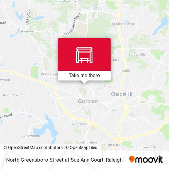 North Greensboro Street at Sue Ann Court map