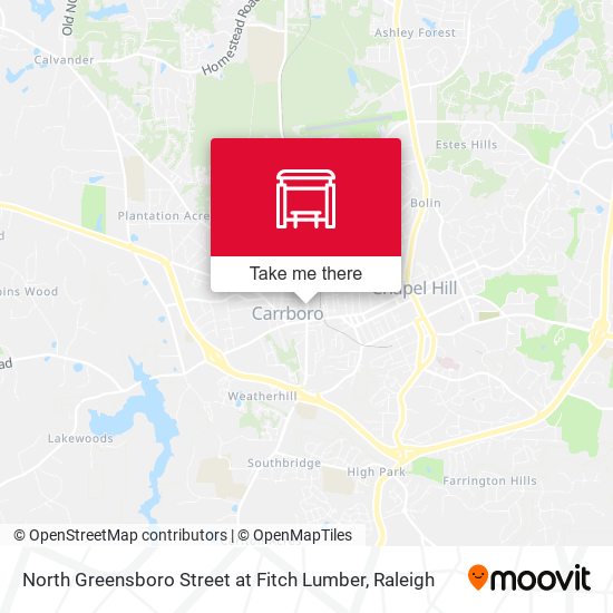North Greensboro Street at Fitch Lumber map