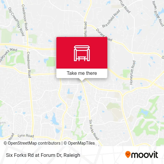 Six Forks Rd at Forum Dr map