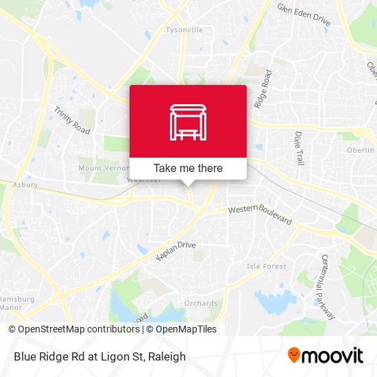 Blue Ridge Rd at Ligon St map