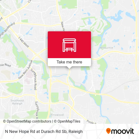 N New Hope Rd at Durach Rd Sb map