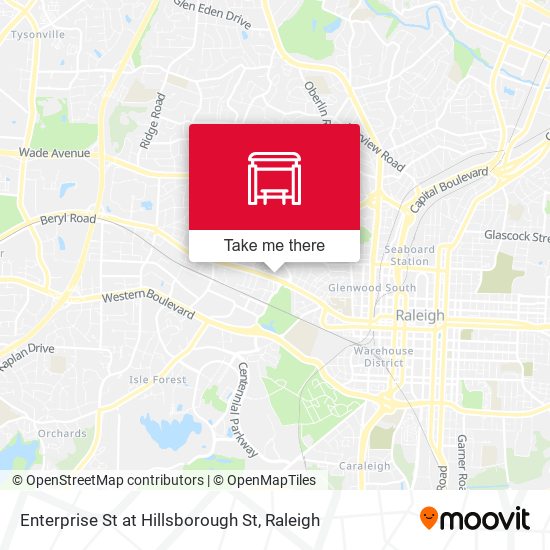 Mapa de Enterprise St at Hillsborough St