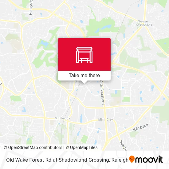 Old Wake Forest Rd at Shadowland Crossing map