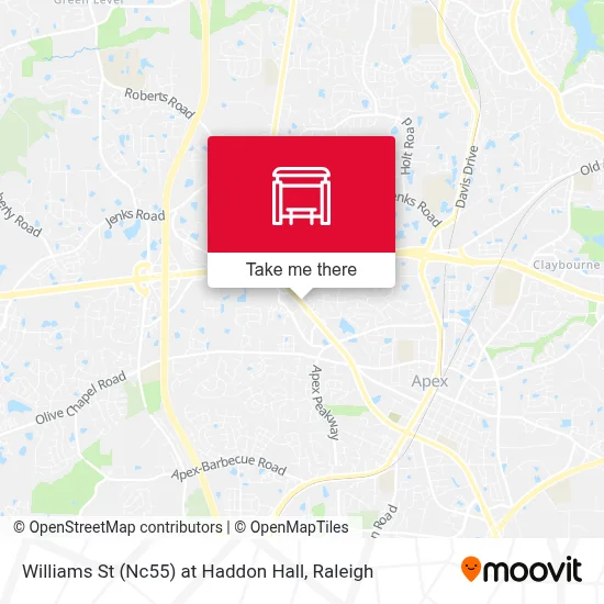 Williams St (Nc55) at Haddon Hall map