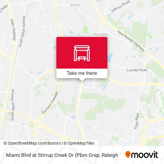 Miami Blvd at Stirrup Creek Dr map