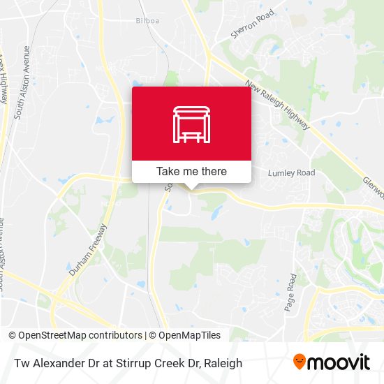 Tw Alexander Dr at Stirrup Creek Dr map