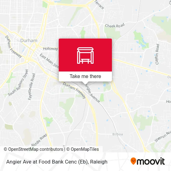 Angier Ave at Food Bank Cenc (Eb) map