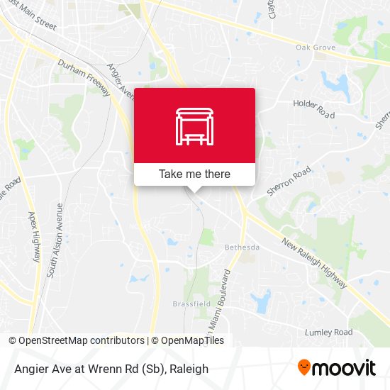 Angier Ave at Wrenn Rd (Sb) map