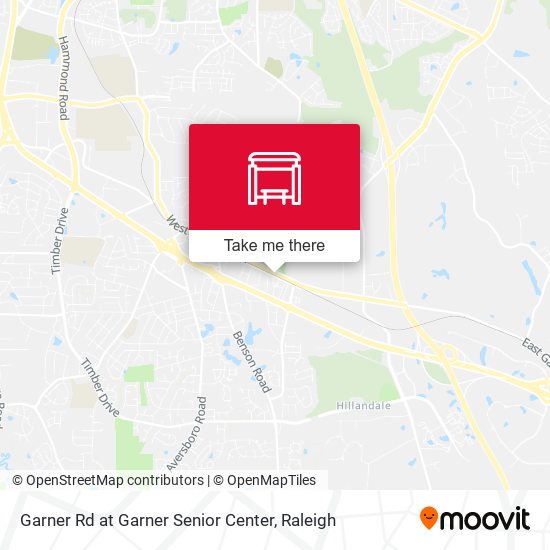 Garner Rd at Garner Senior Center map