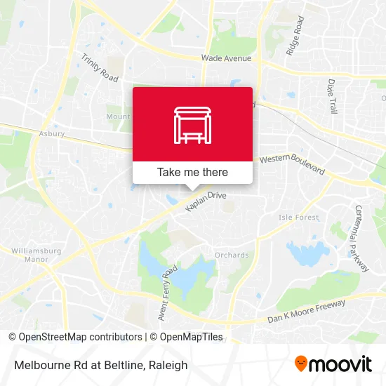 Melbourne Rd at Beltline map