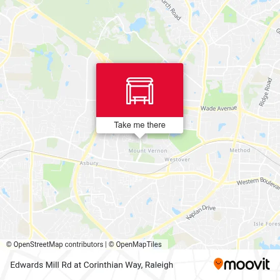 Edwards Mill Rd at Corinthian Way map